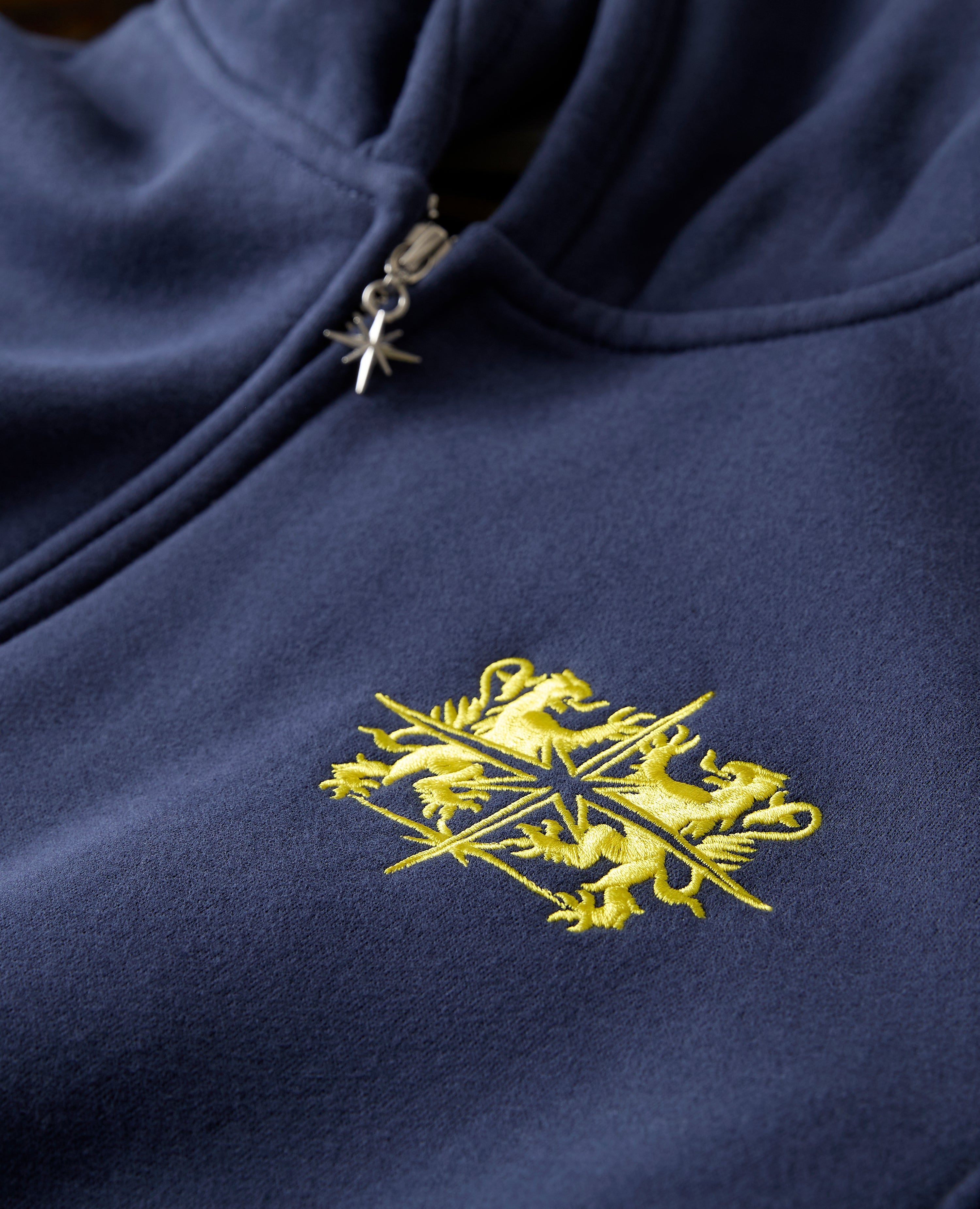 BLUE BLASON ZIP