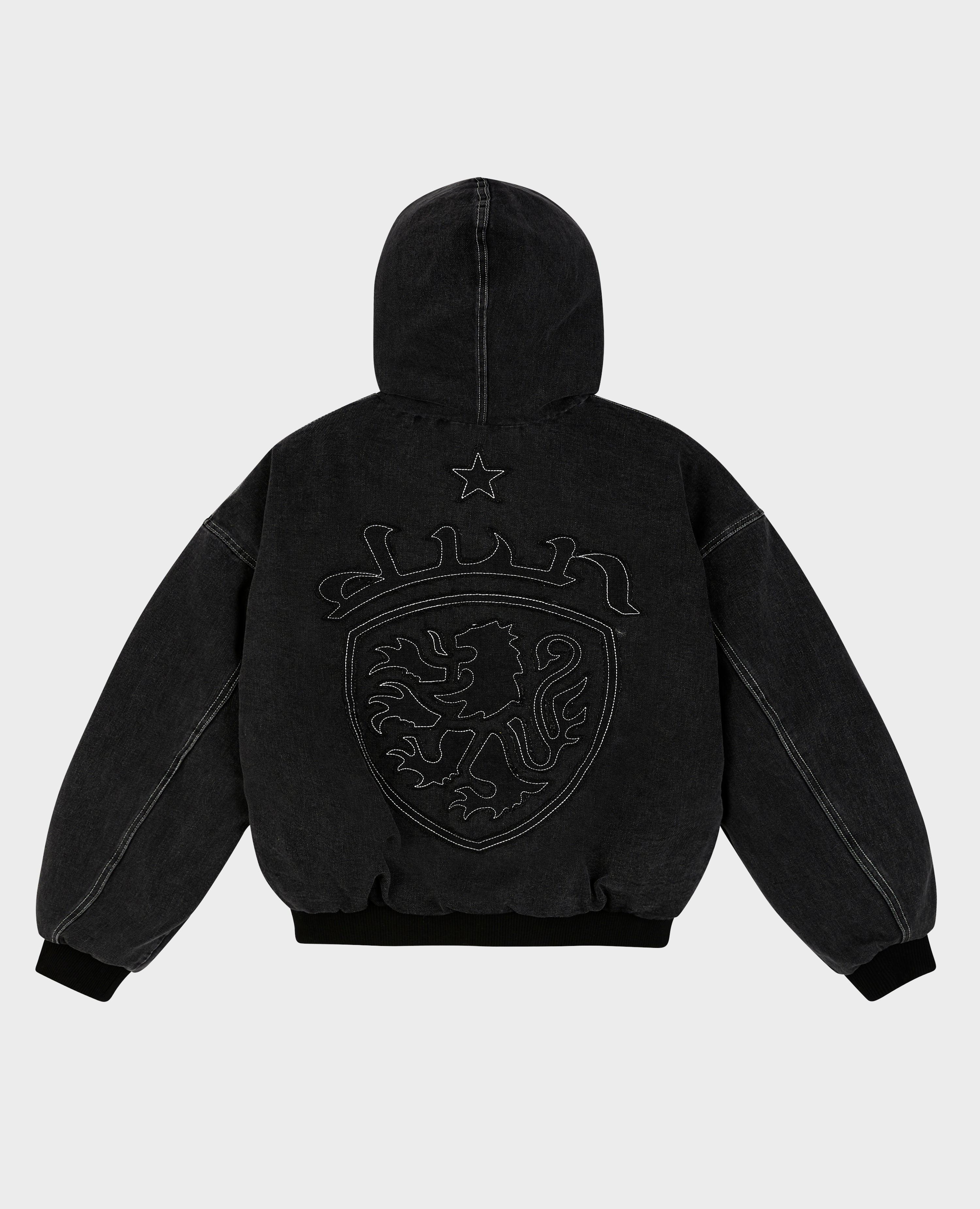BLACK COAT-OF-ARMS JACKET