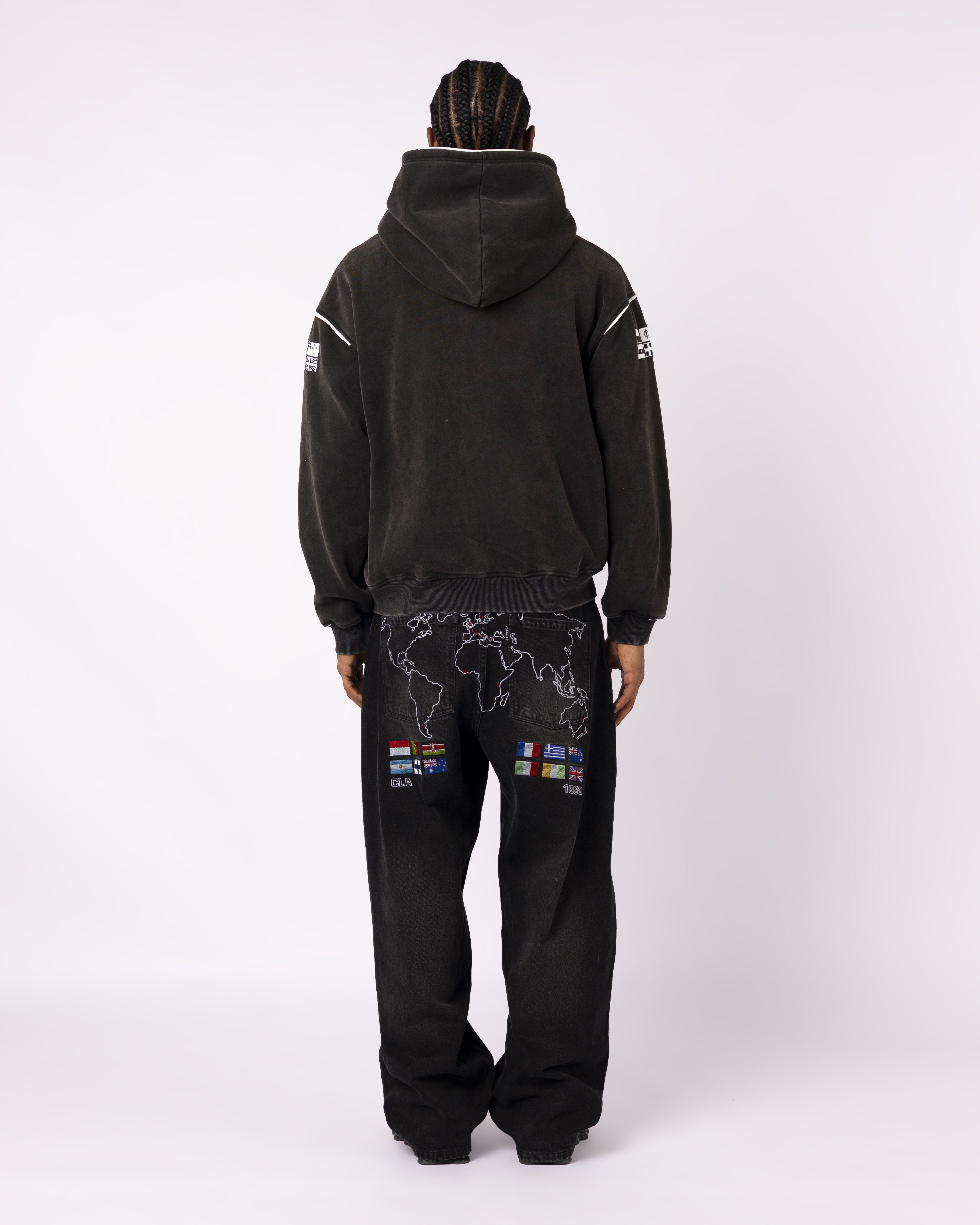 BLACK RALLY CREW ZIP