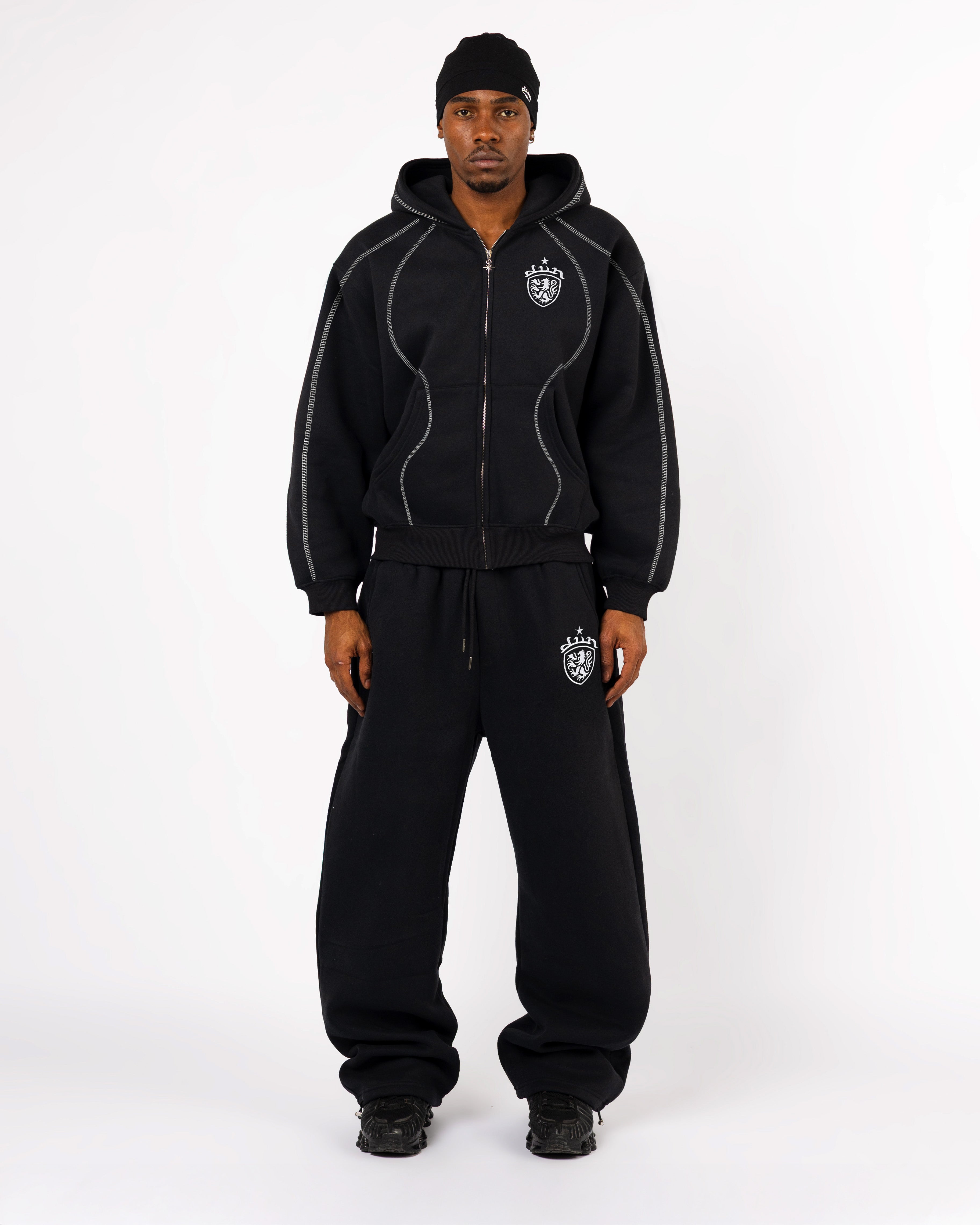 BLACK COAT-OF-ARMS TECH ZIP