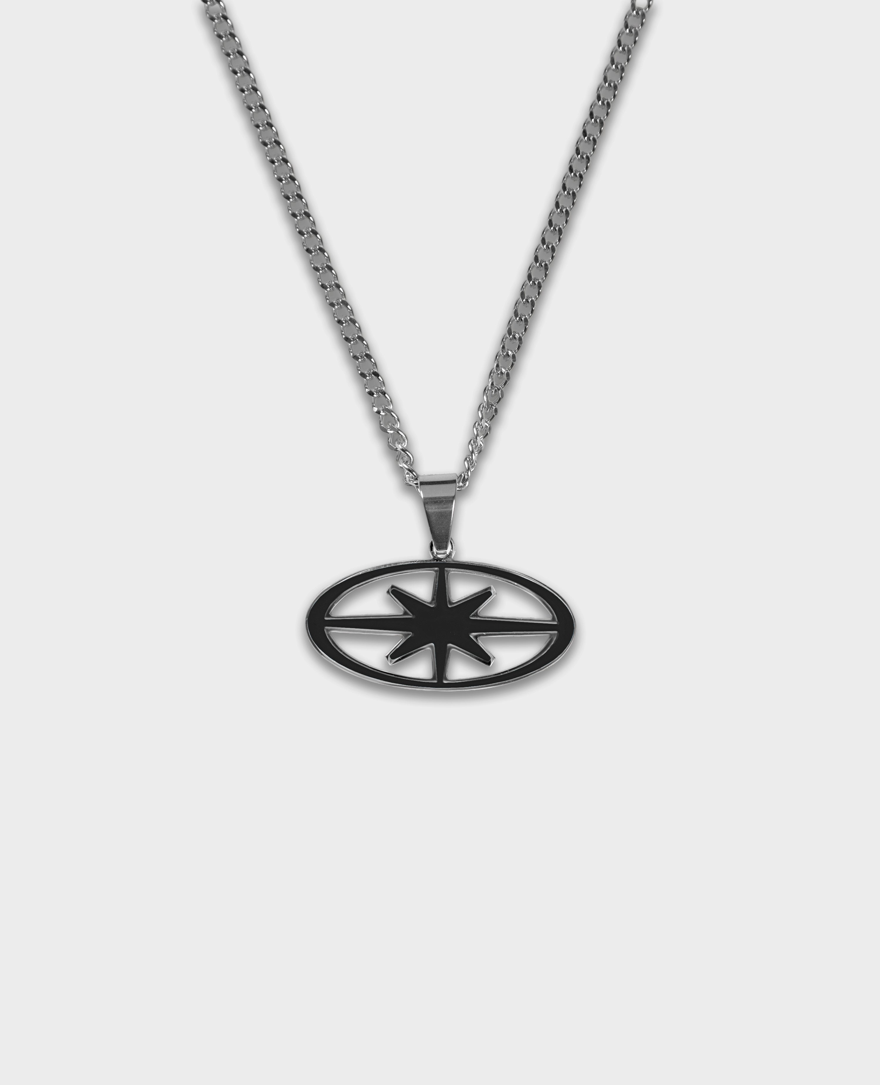 BLACK ENAMEL NECKLACE