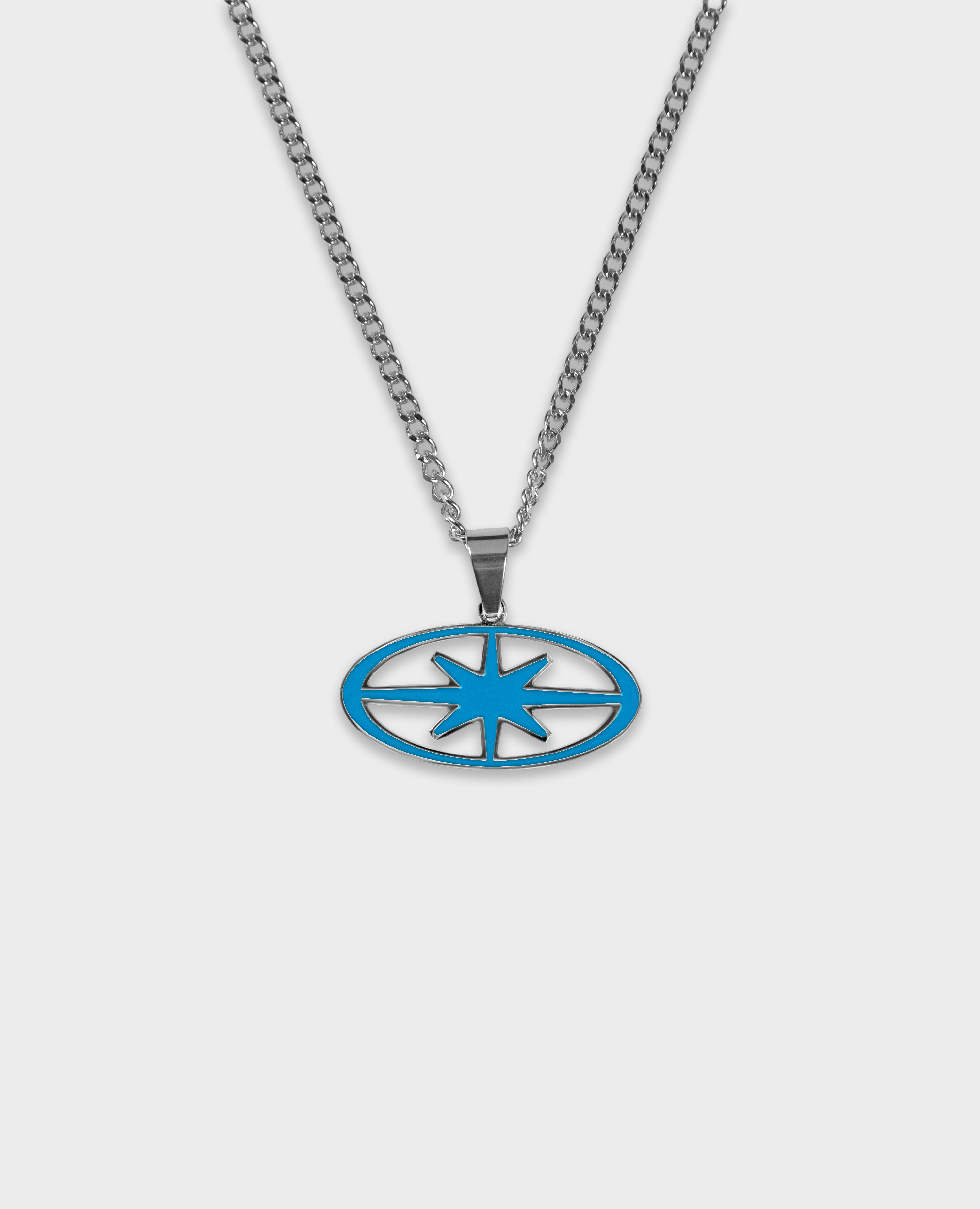 BLUE ENAMEL NECKLACE