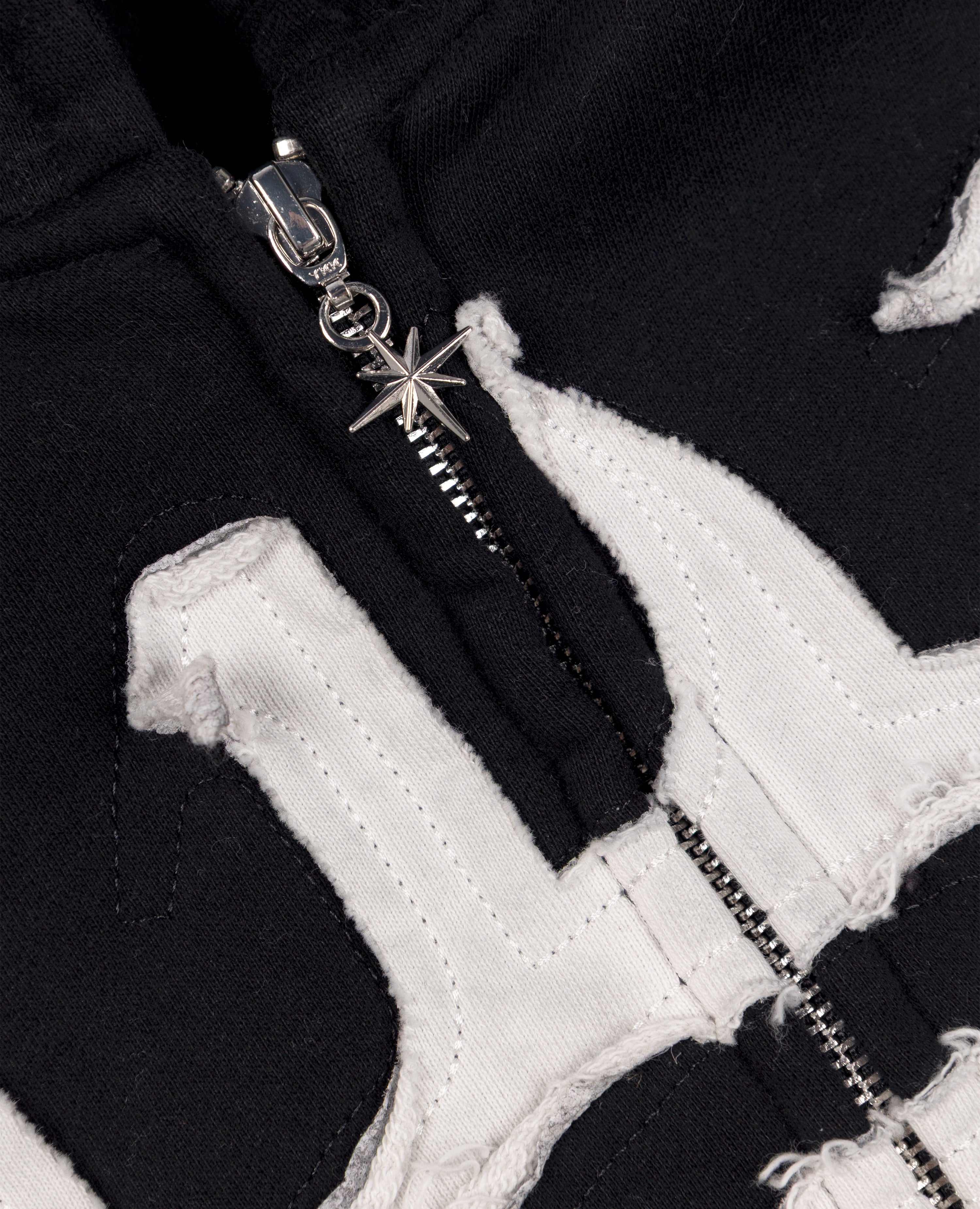BLACK 6STARS PATCH ZIP