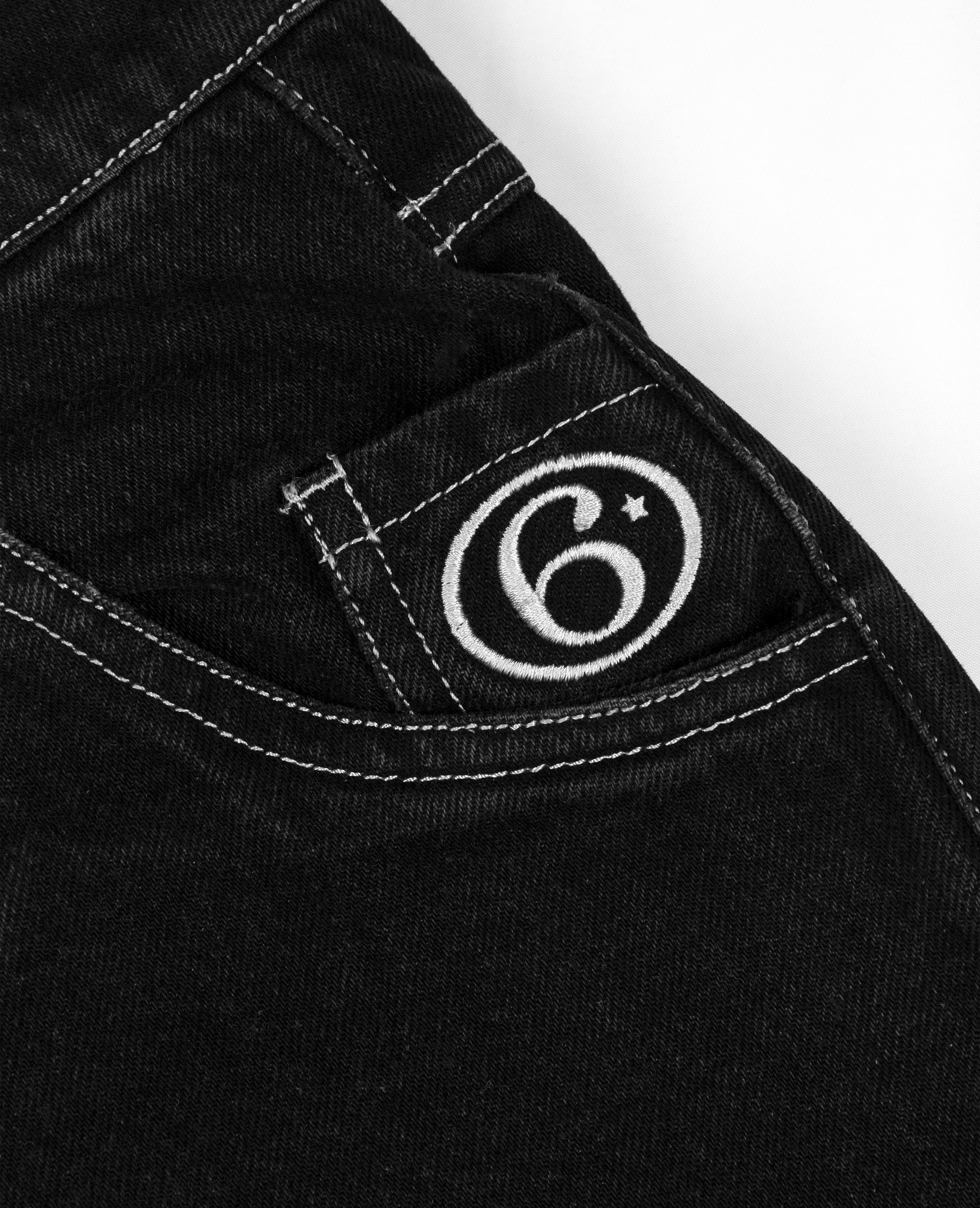 BLACK SIX DENIM JORTS