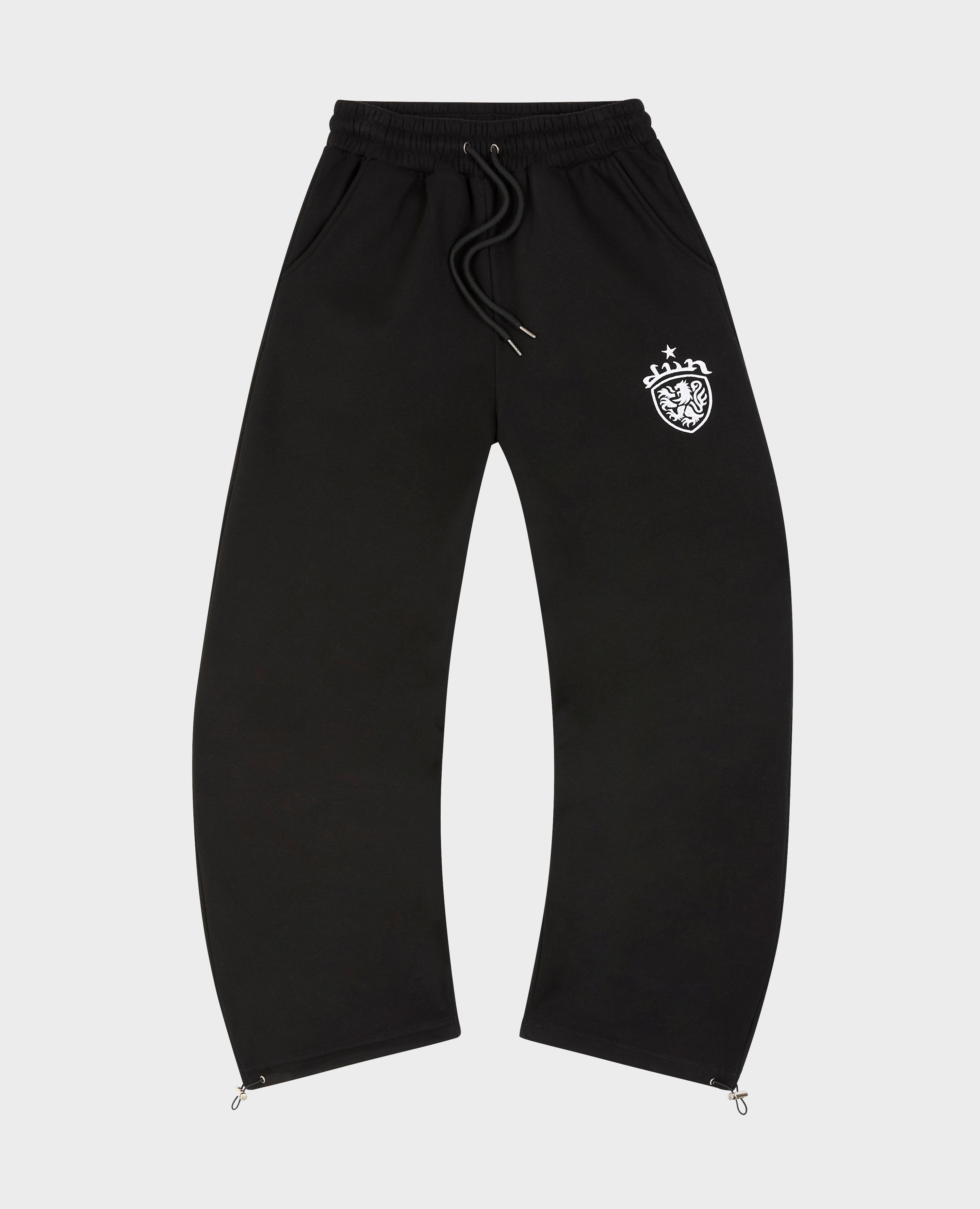 BLACK COA EMBROIDERY JOGGERS